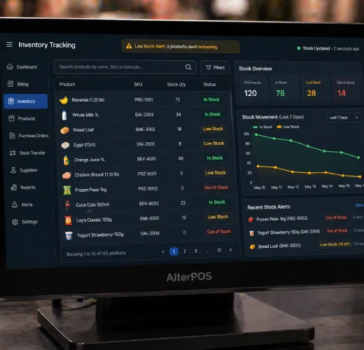 Inventory tracking POS