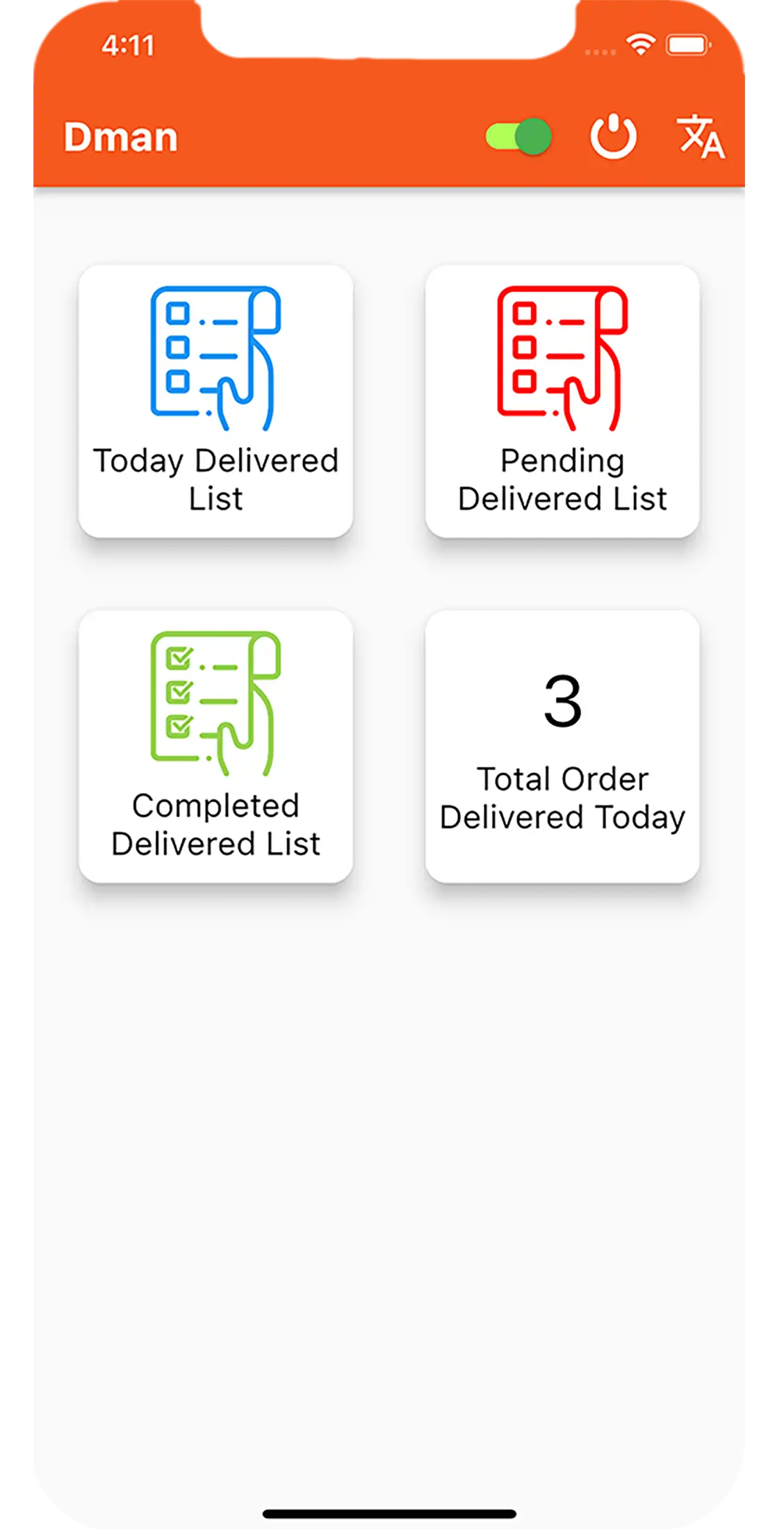 Pending Delivery Items List