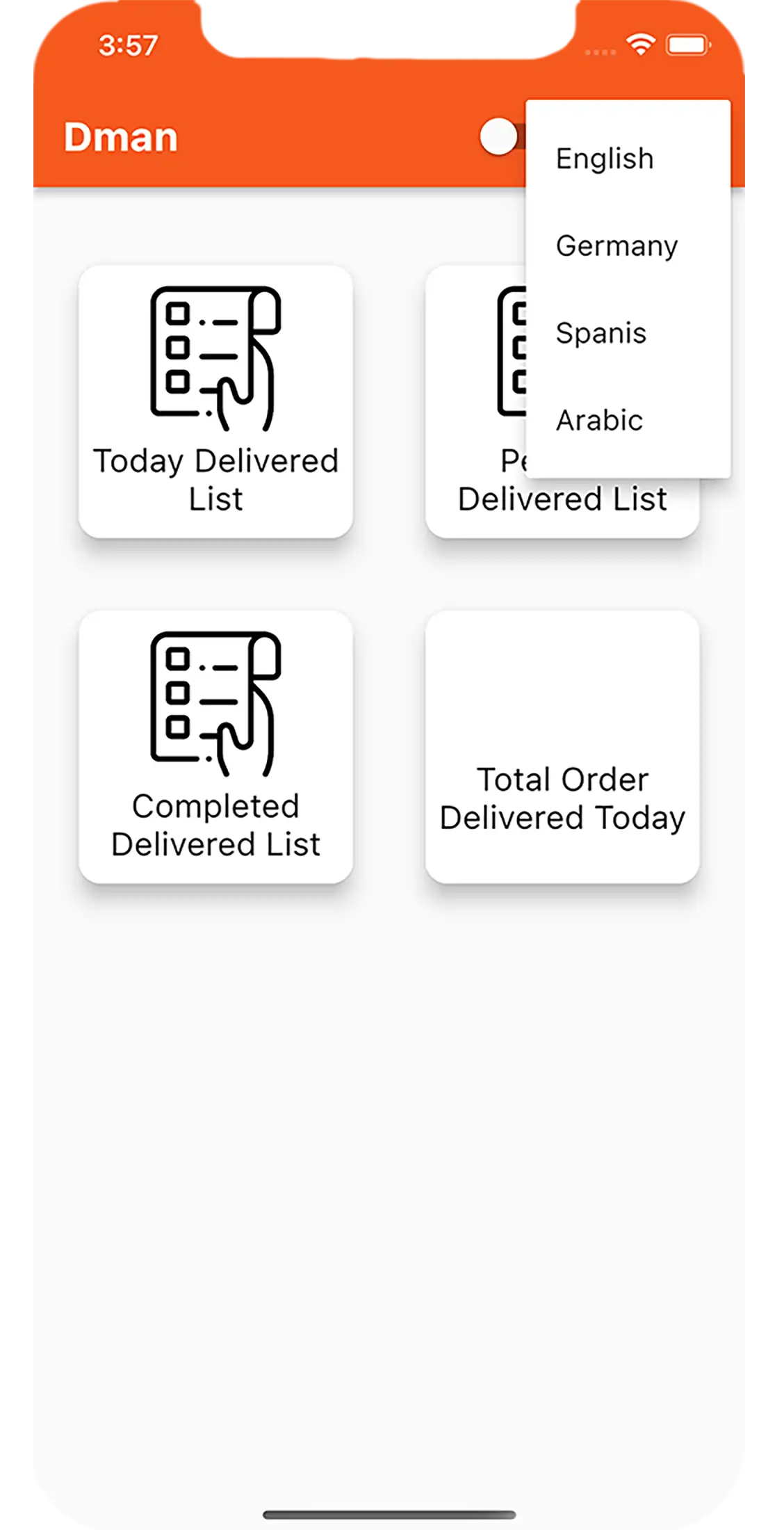 Delivery Order With Multi Language