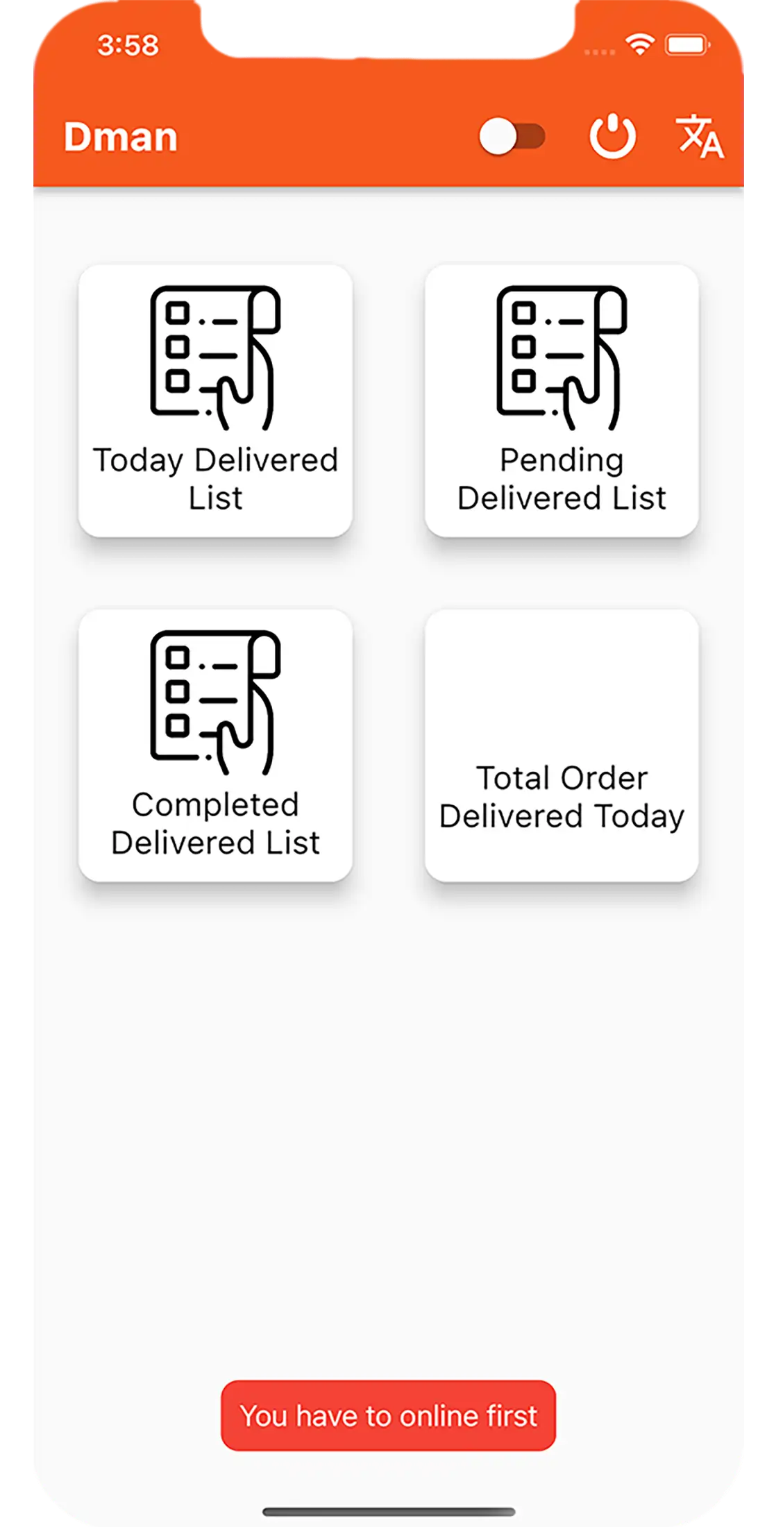 Online Order Delivery Management System